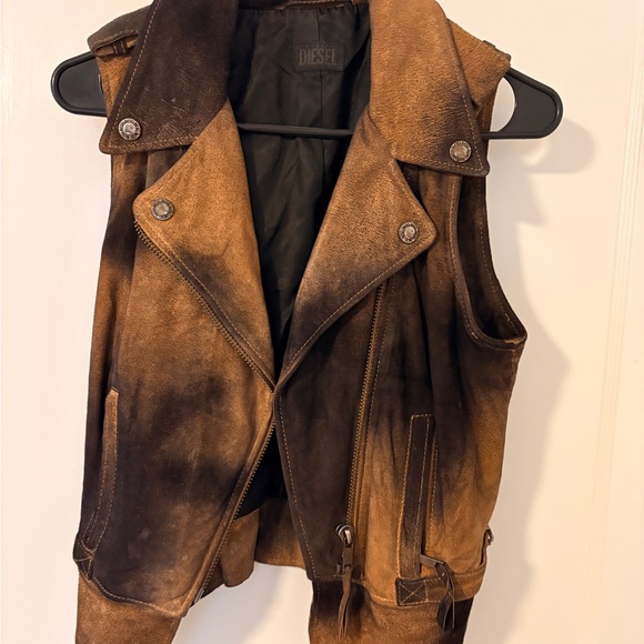 Diesel Jackets & Blazers - Diesel Lambskin Leather Vest